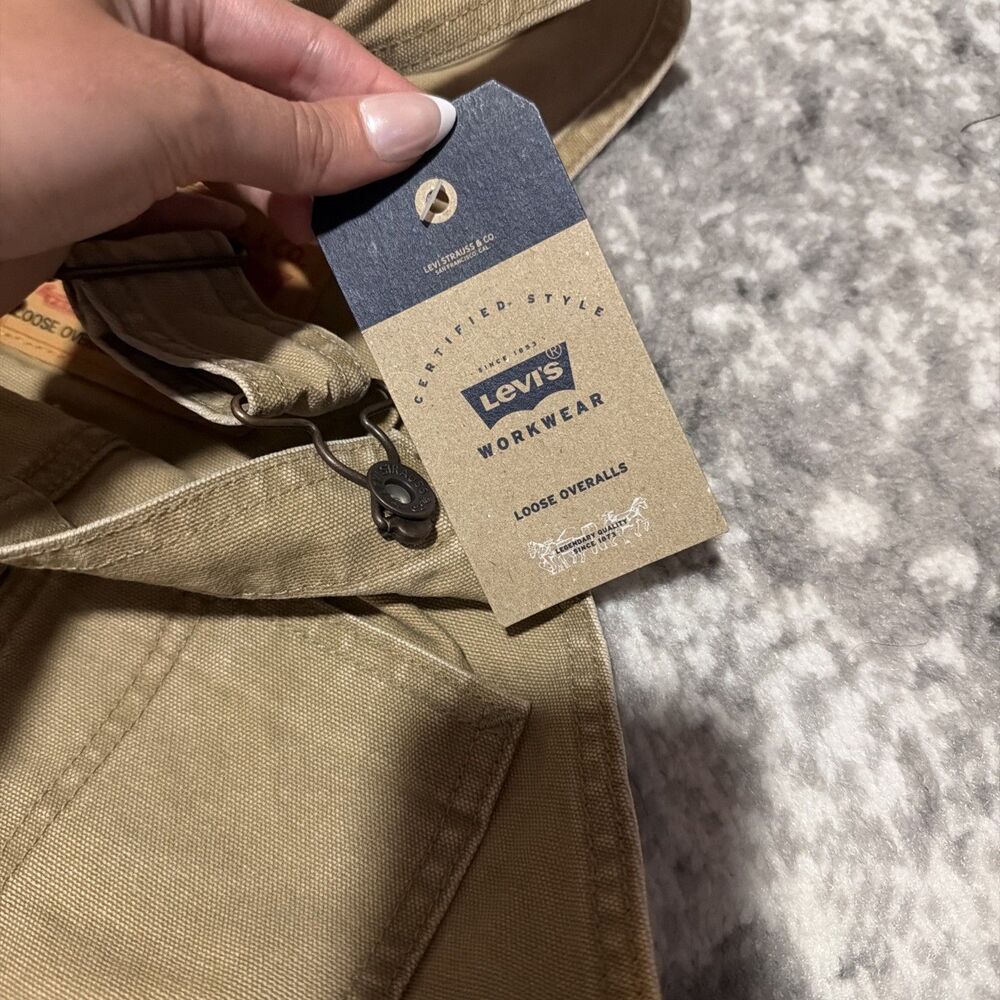 Levi’s Loose Men's Overalls Brown M - Picture 4 of 7